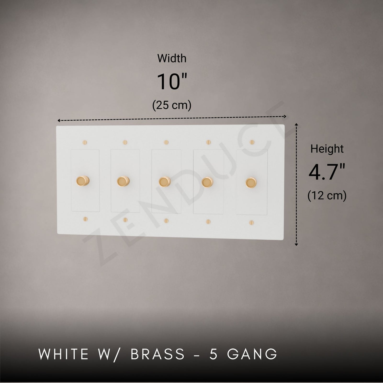 Brass 3-way Rotary Dimmer Switch-Modern Rotary LED Dimmer Wall Switch (1–5 Gang)-ZENDUCE