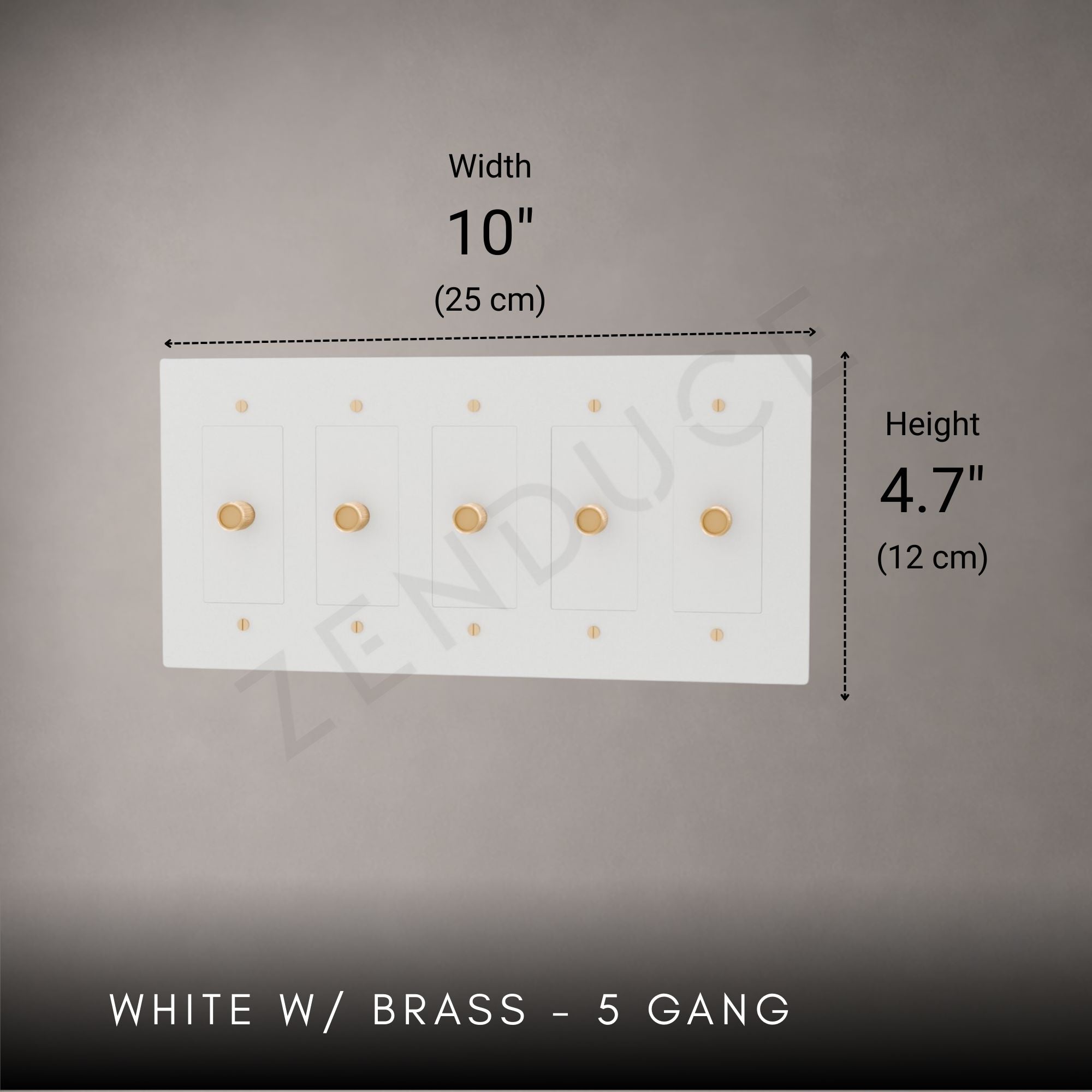 Brass 3-way Rotary Dimmer Switch-Modern Rotary LED Dimmer Wall Switch (1–5 Gang)-ZENDUCE