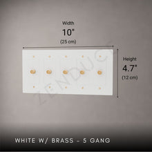 Brass 3-way Rotary Dimmer Switch-Modern Rotary LED Dimmer Wall Switch (1–5 Gang)-ZENDUCE