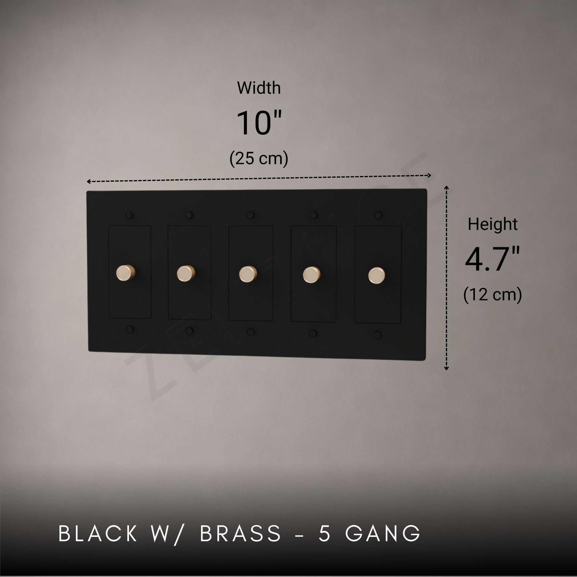 Brass 3-way Rotary Dimmer Switch-Modern Rotary LED Dimmer Wall Switch (1–5 Gang)-ZENDUCE