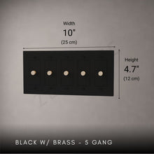 Brass 3-way Rotary Dimmer Switch-Modern Rotary LED Dimmer Wall Switch (1–5 Gang)-ZENDUCE
