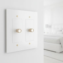 Brass 3-way Rotary Dimmer Switch-Modern Rotary LED Dimmer Wall Switch (1–5 Gang)-ZENDUCE