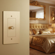Brass 3-way Rotary Dimmer Switch-Modern Rotary LED Dimmer Wall Switch (1–5 Gang)-ZENDUCE