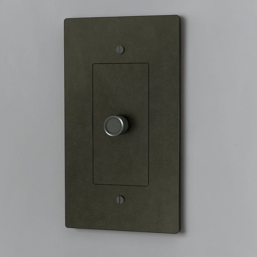 Brass 3-way Rotary Dimmer Switch-Modern Rotary LED Dimmer Wall Switch (1–5 Gang)-ZENDUCE