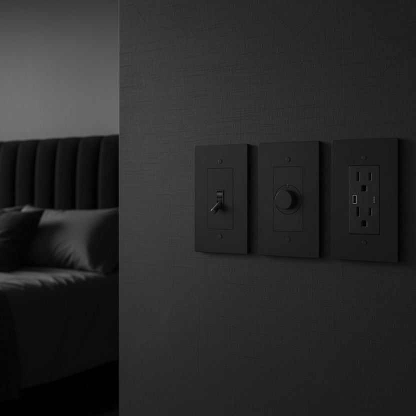 Brass Electrical Sample Kit-Modern Decorative Electrical Wall Switch & USB Outlet Plate-ZENDUCE