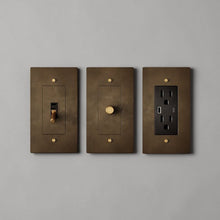 Brass Electrical Sample Kit-Modern Decorative Electrical Wall Switch & USB Outlet Plate-ZENDUCE