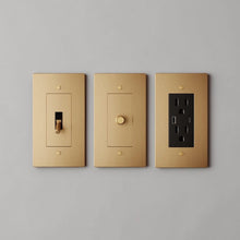 Brass Electrical Sample Kit-Modern Decorative Electrical Wall Switch & USB Outlet Plate-ZENDUCE