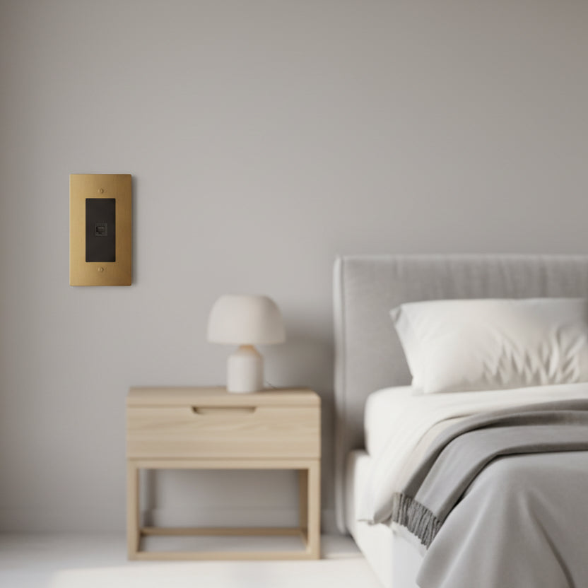 Brass Ethernet Socket-Modern Ethernet Wall Socket-ZENDUCE