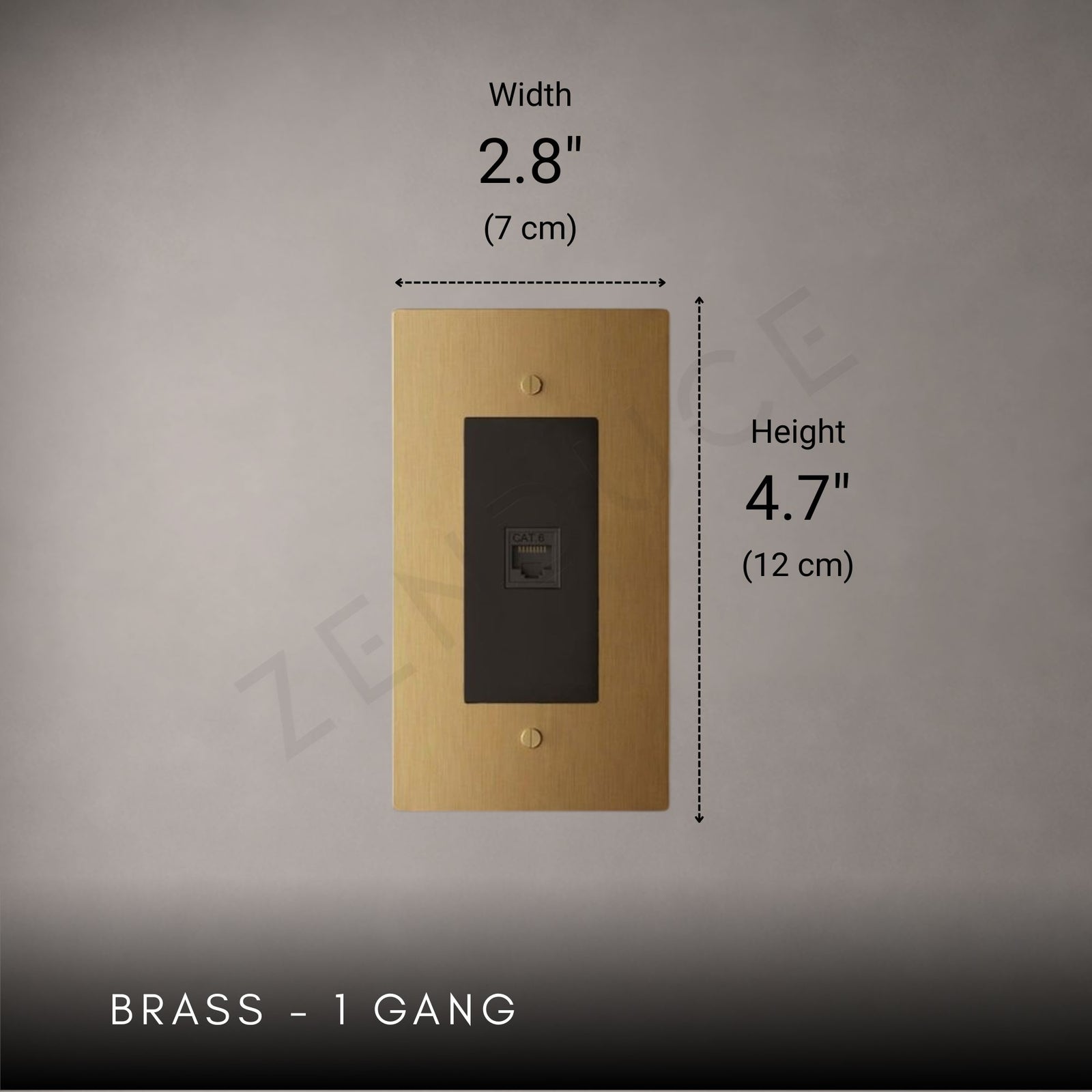 Brass Ethernet Socket-Modern Ethernet Wall Socket-ZENDUCE