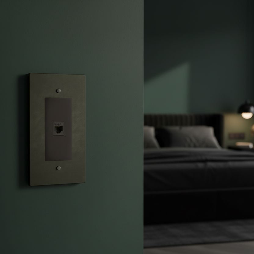 Brass Ethernet Socket-Modern Ethernet Wall Socket-ZENDUCE