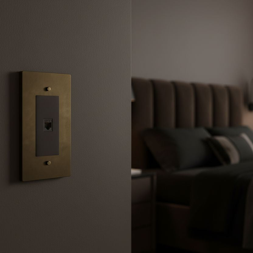 Brass Ethernet Socket-Modern Ethernet Wall Socket-ZENDUCE