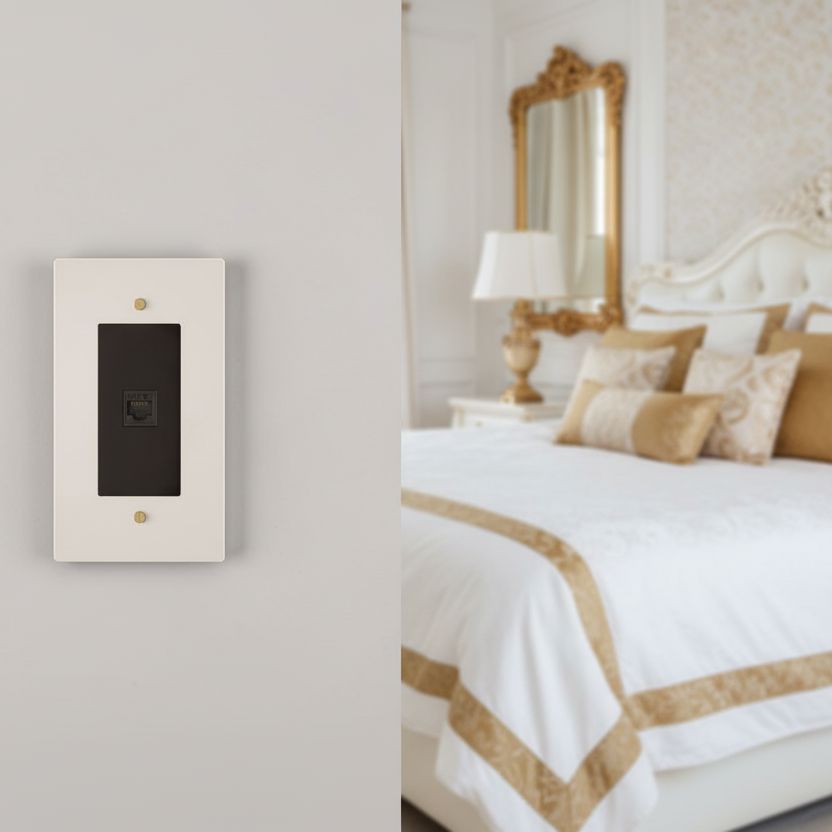Brass Ethernet Socket-Modern Ethernet Wall Socket-ZENDUCE