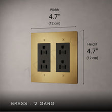 Brass Outlet-Modern Multi-Gang Designer Wall Outlet-ZENDUCE