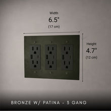 Brass Outlet-Modern Multi-Gang Designer Wall Outlet-ZENDUCE