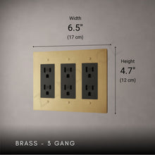 Brass Outlet-Modern Multi-Gang Designer Wall Outlet-ZENDUCE