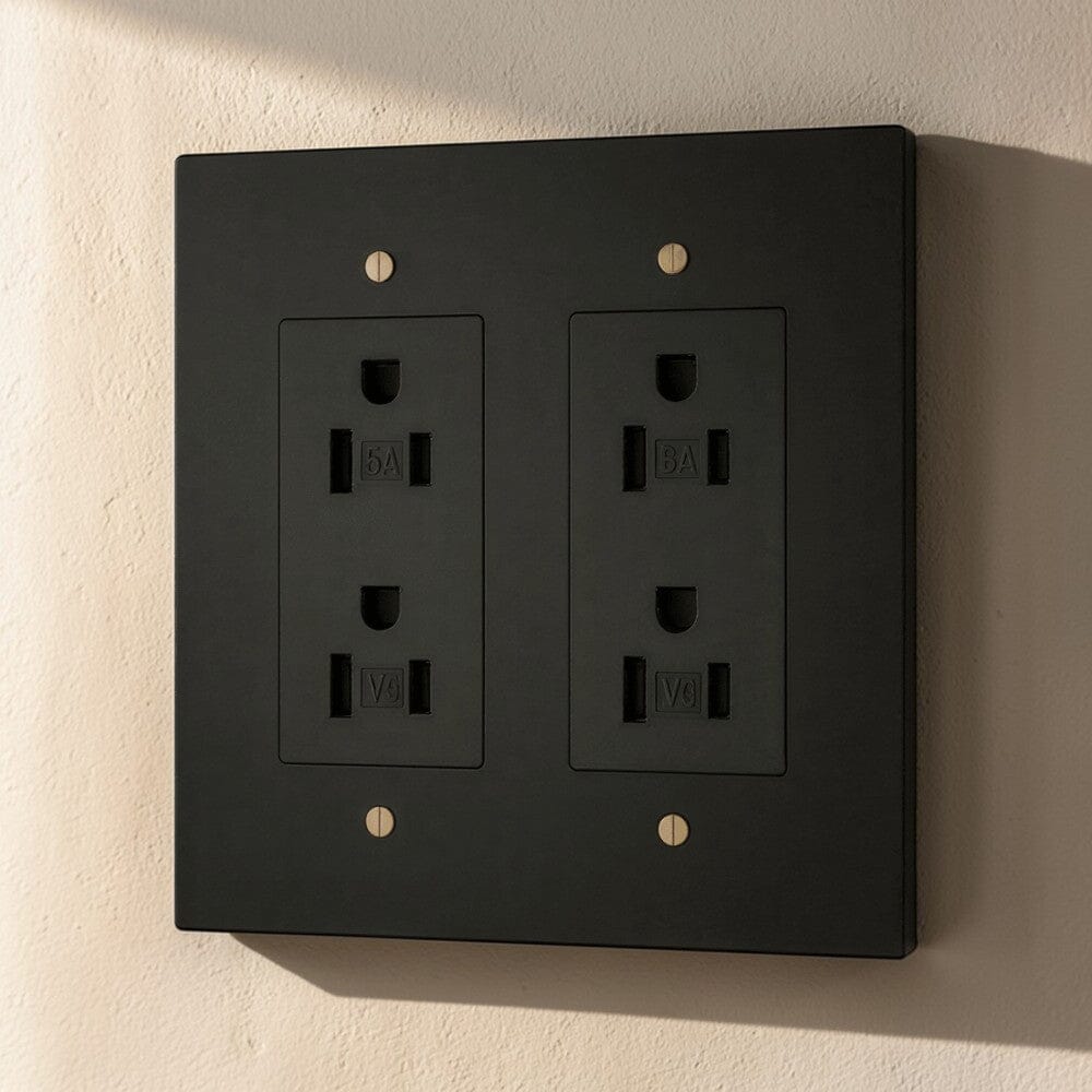 Brass Outlet-Modern Multi-Gang Designer Wall Outlet-ZENDUCE