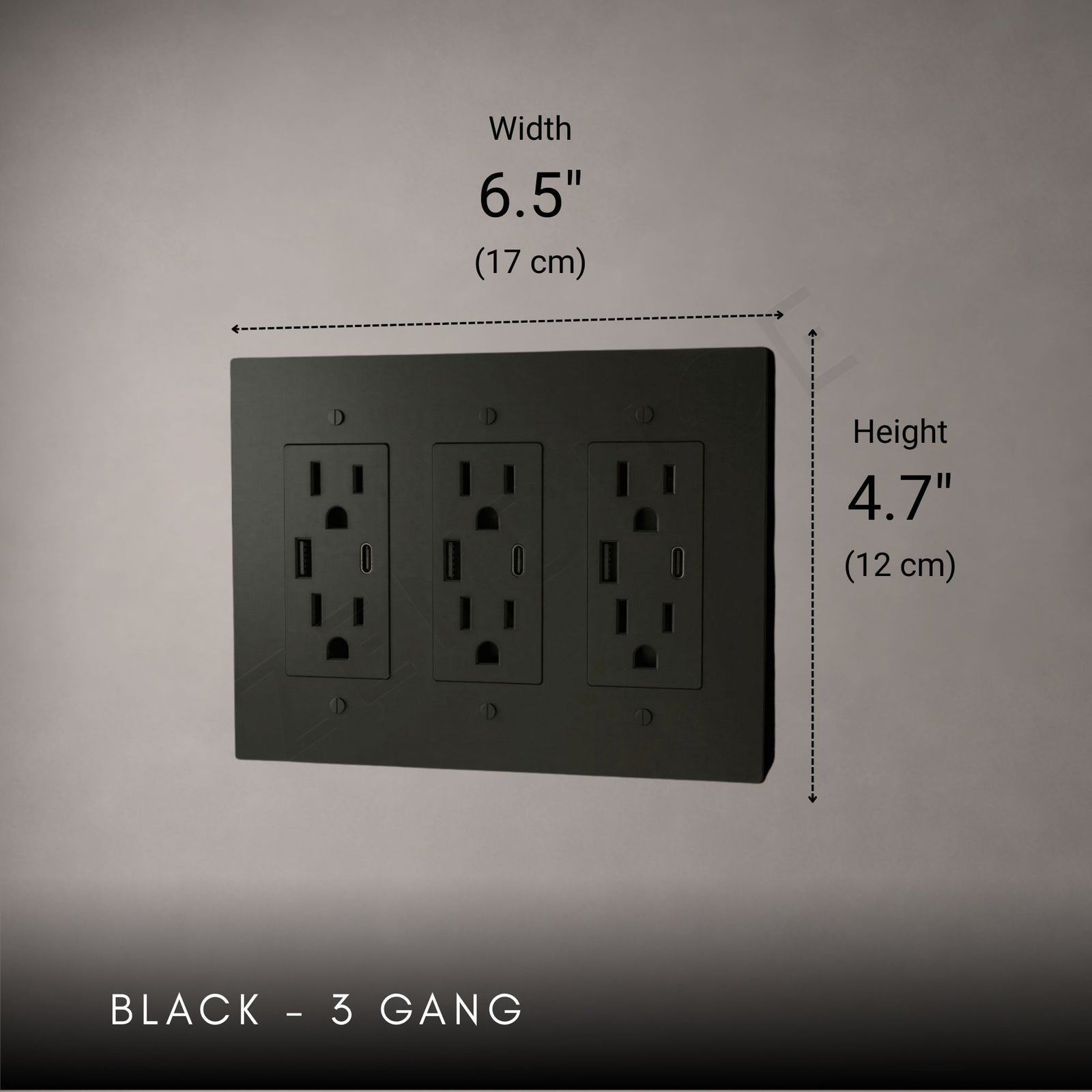 Brass Outlet-Modern Multi-Gang Designer Wall Outlet-ZENDUCE