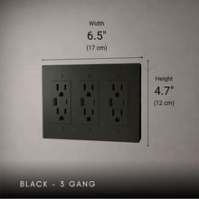 Brass Outlet-Modern Multi-Gang Designer Wall Outlet-ZENDUCE