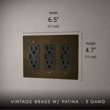 Brass Outlet-Modern Multi-Gang Designer Wall Outlet-ZENDUCE