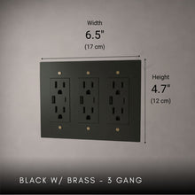 Brass Outlet-Modern Multi-Gang Designer Wall Outlet-ZENDUCE