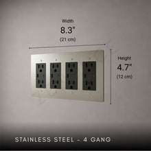 Brass Outlet-Modern Multi-Gang Designer Wall Outlet-ZENDUCE