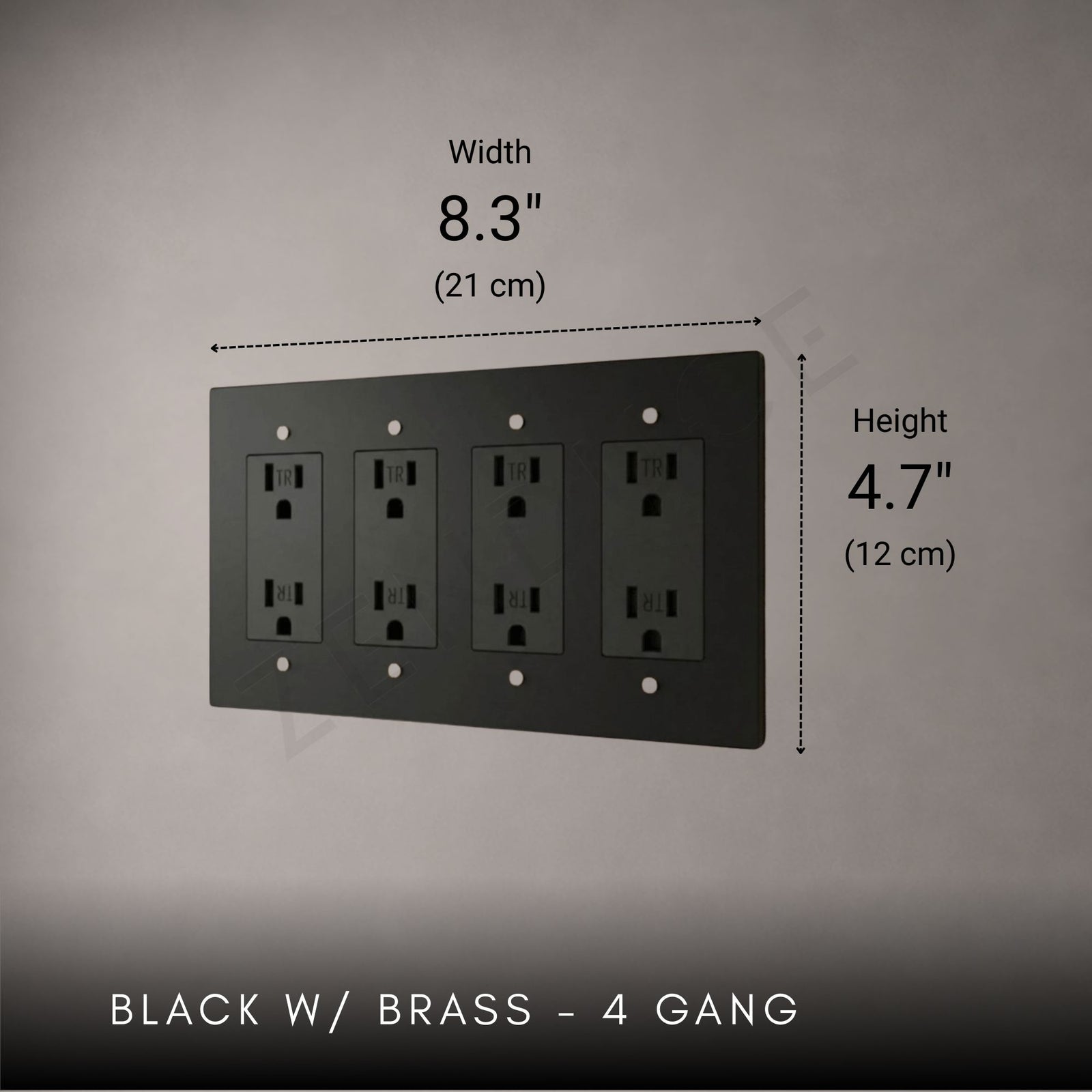 Brass Outlet-Modern Multi-Gang Designer Wall Outlet-ZENDUCE