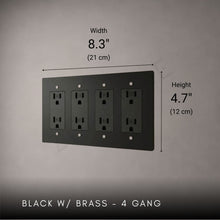 Brass Outlet-Modern Multi-Gang Designer Wall Outlet-ZENDUCE