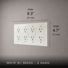 Brass Outlet-Modern Multi-Gang Designer Wall Outlet-ZENDUCE