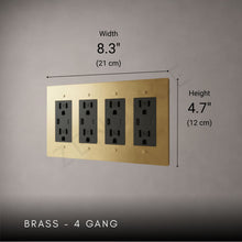 Brass Outlet-Modern Multi-Gang Designer Wall Outlet-ZENDUCE