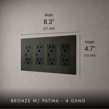 Brass Outlet-Modern Multi-Gang Designer Wall Outlet-ZENDUCE