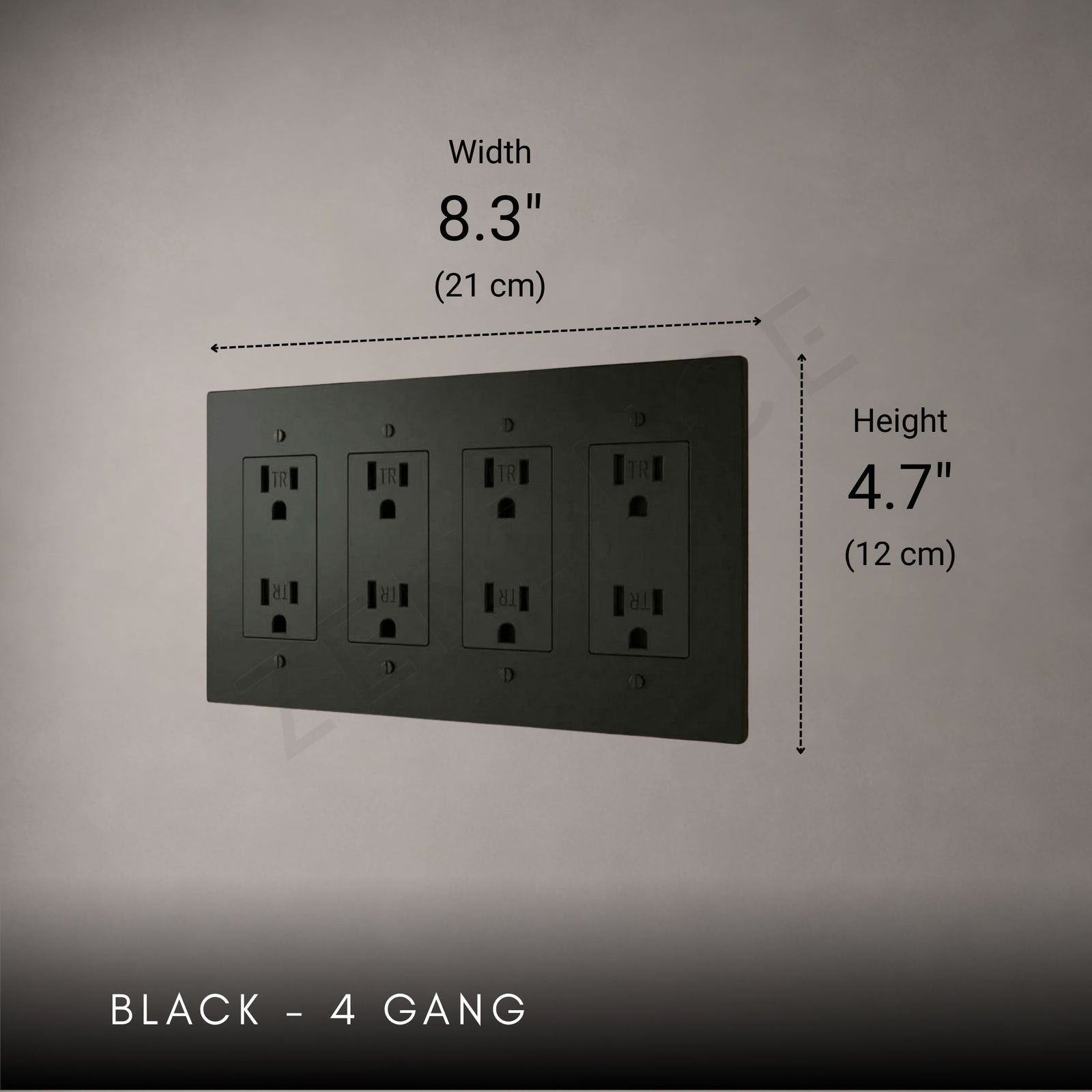 Brass Outlet-Modern Multi-Gang Designer Wall Outlet-ZENDUCE