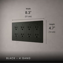Brass Outlet-Modern Multi-Gang Designer Wall Outlet-ZENDUCE