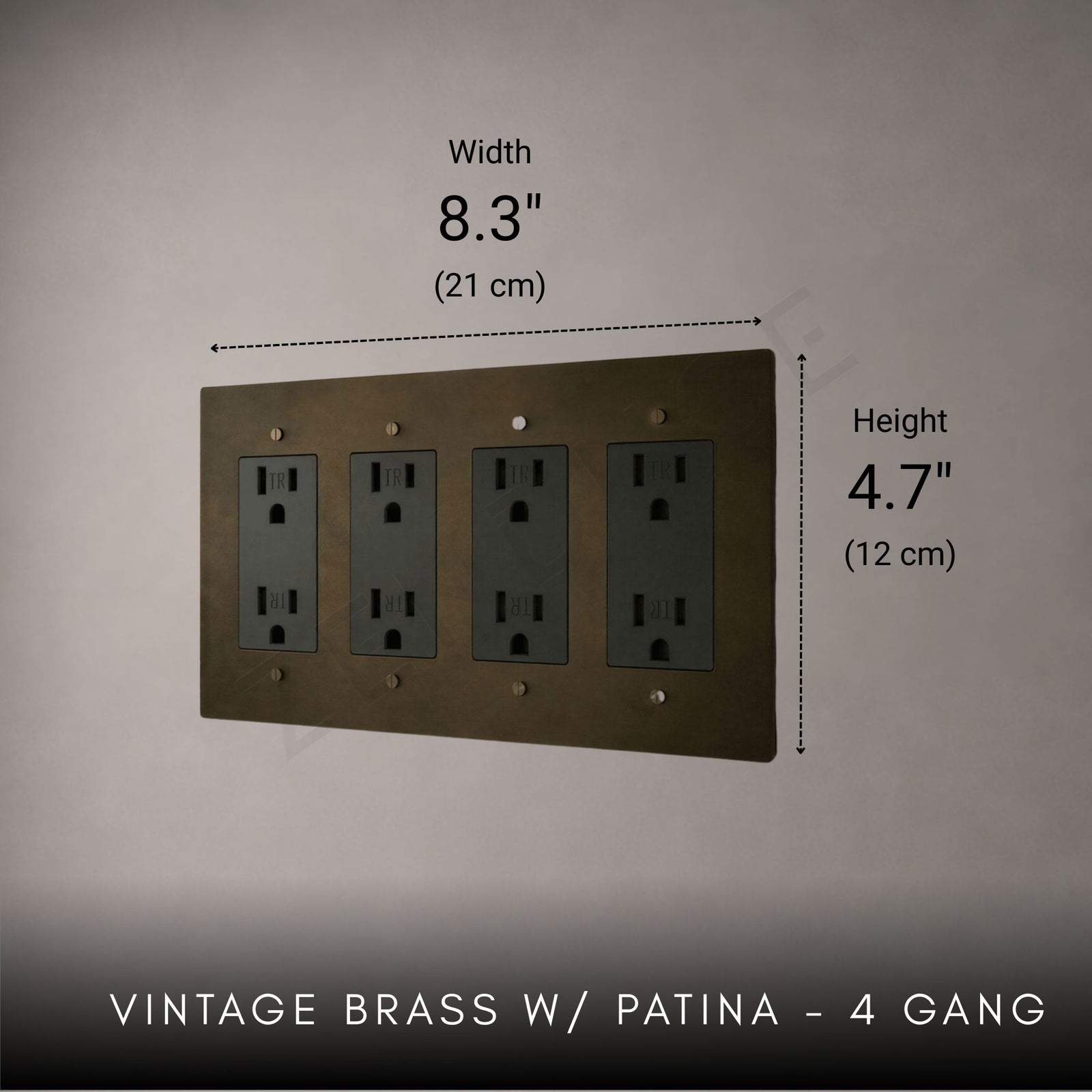 Brass Outlet-Modern Multi-Gang Designer Wall Outlet-ZENDUCE