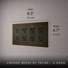 Brass Outlet-Modern Multi-Gang Designer Wall Outlet-ZENDUCE