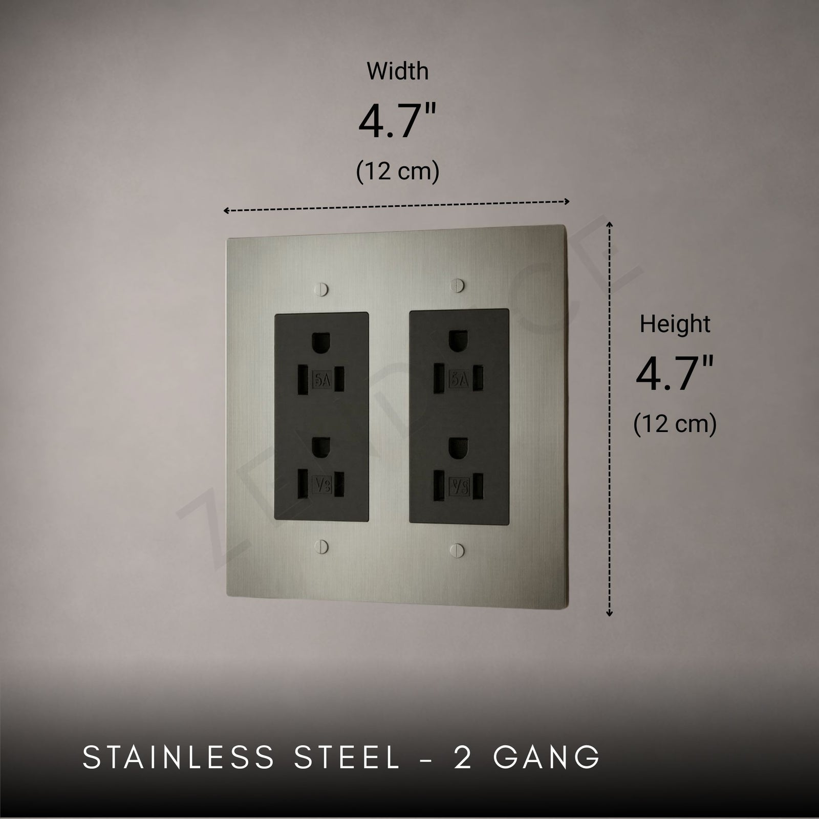 Brass Outlet-Modern Multi-Gang Designer Wall Outlet-ZENDUCE