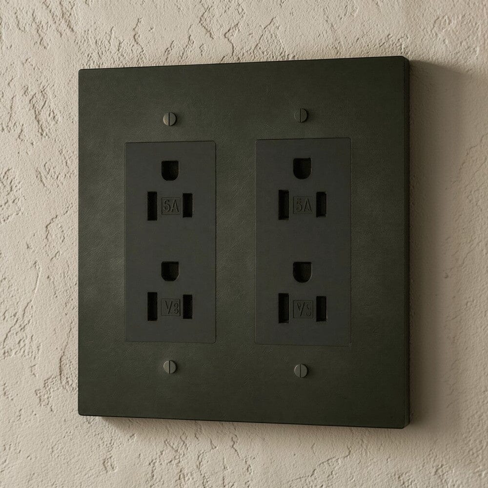 Brass Outlet-Modern Multi-Gang Designer Wall Outlet-ZENDUCE