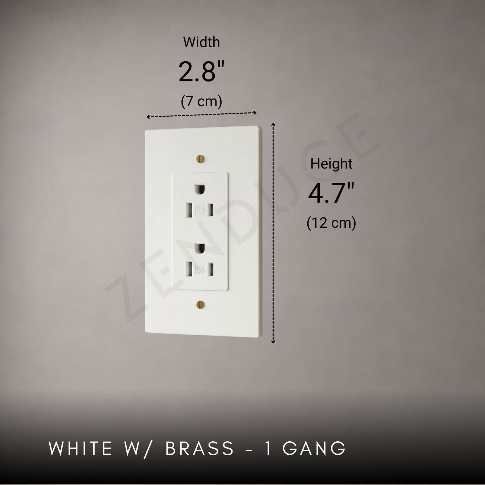 Brass Outlet-Modern Multi-Gang Designer Wall Outlet-ZENDUCE