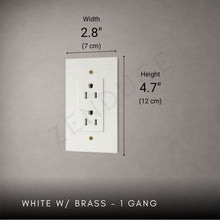 Brass Outlet-Modern Multi-Gang Designer Wall Outlet-ZENDUCE