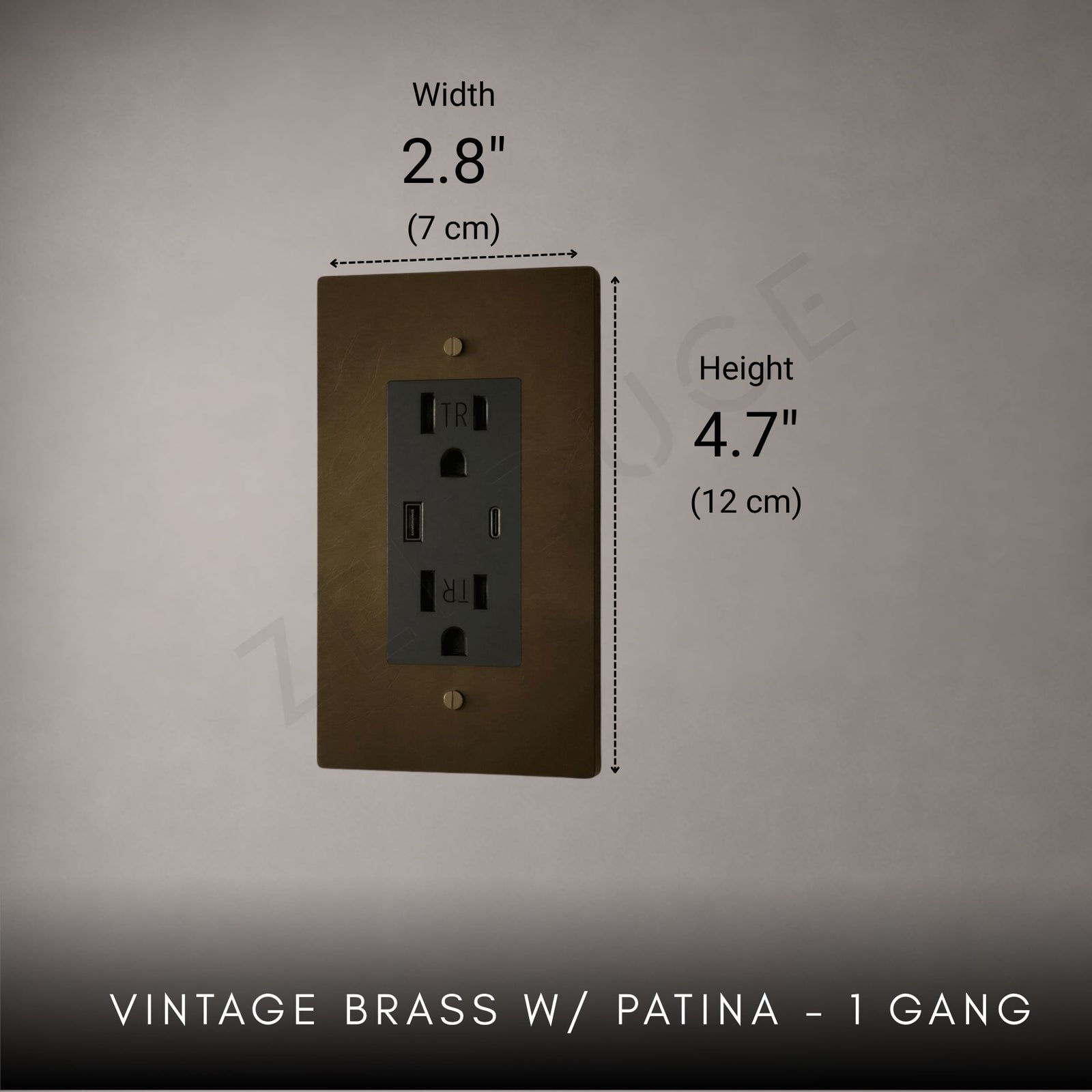 Brass Outlet-Modern Multi-Gang Designer Wall Outlet-ZENDUCE
