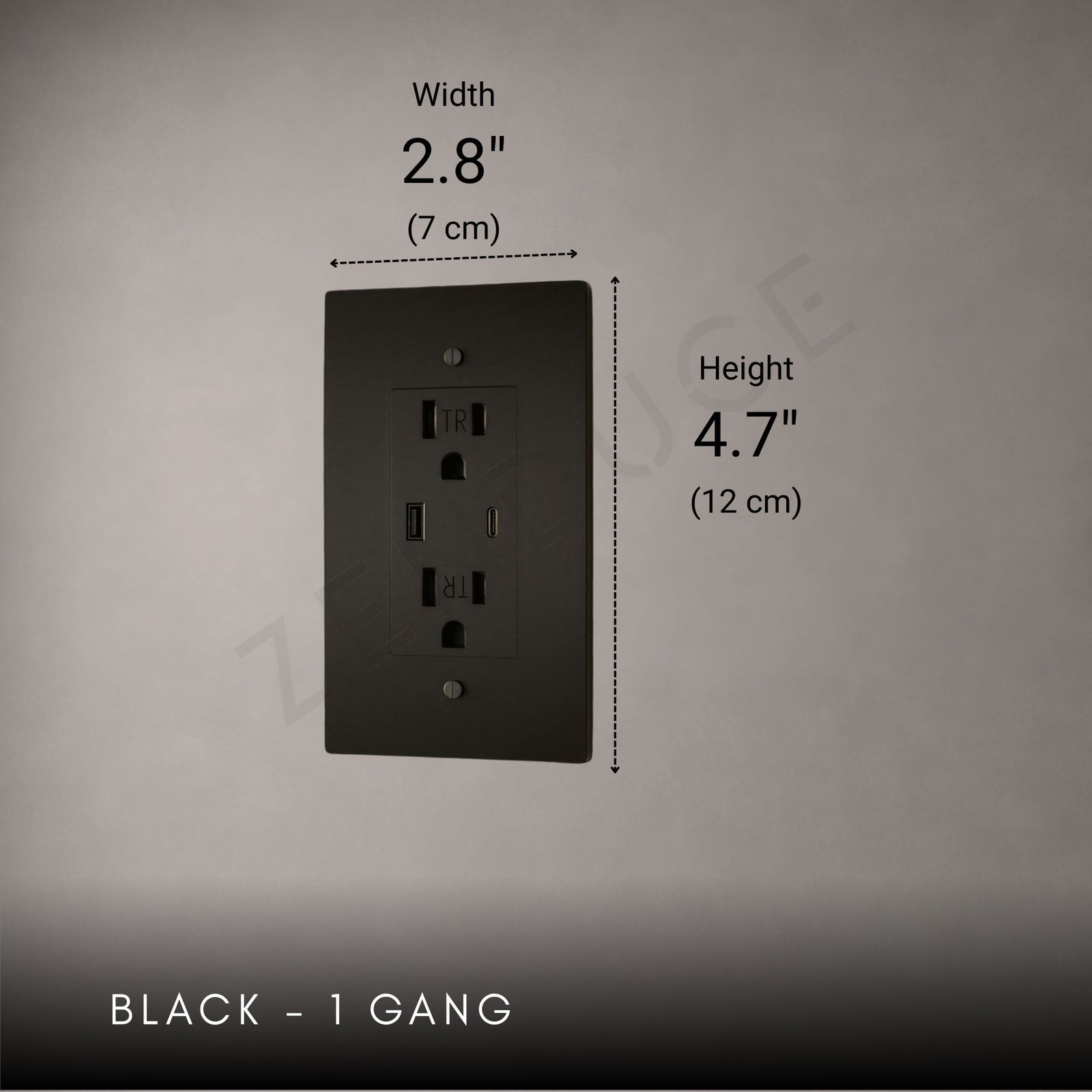 Brass Outlet-Modern Multi-Gang Designer Wall Outlet-ZENDUCE