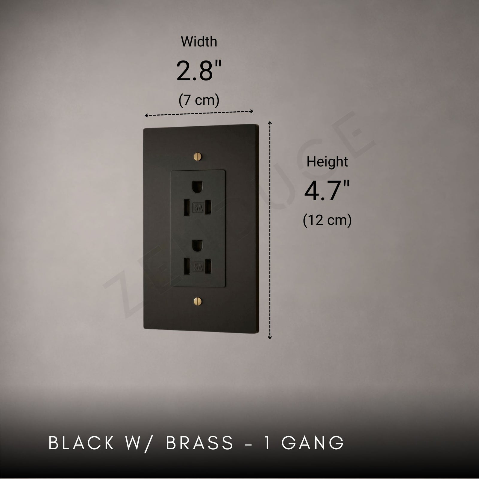 Brass Outlet-Modern Multi-Gang Designer Wall Outlet-ZENDUCE