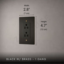 Brass Outlet-Modern Multi-Gang Designer Wall Outlet-ZENDUCE