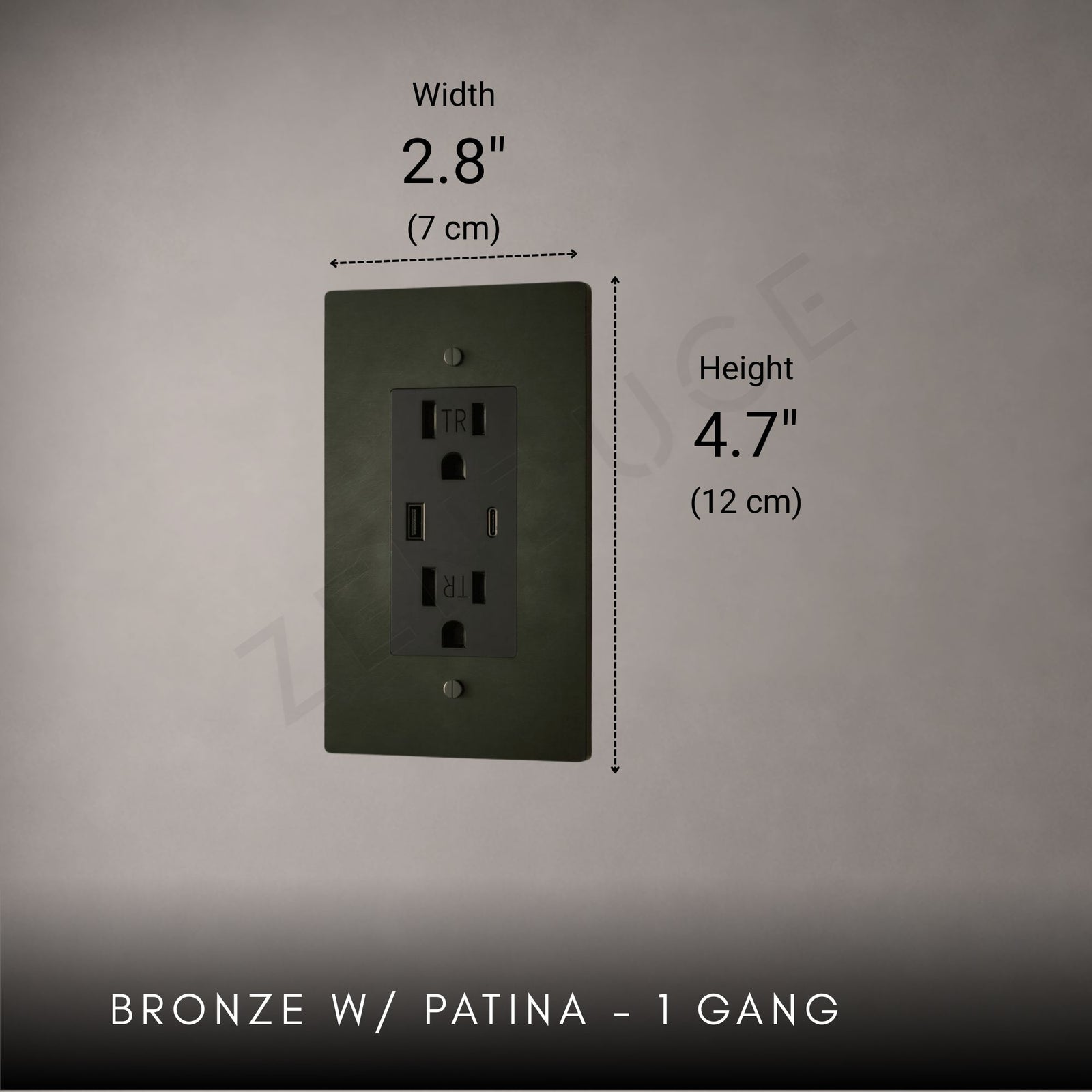 Brass Outlet-Modern Multi-Gang Designer Wall Outlet-ZENDUCE