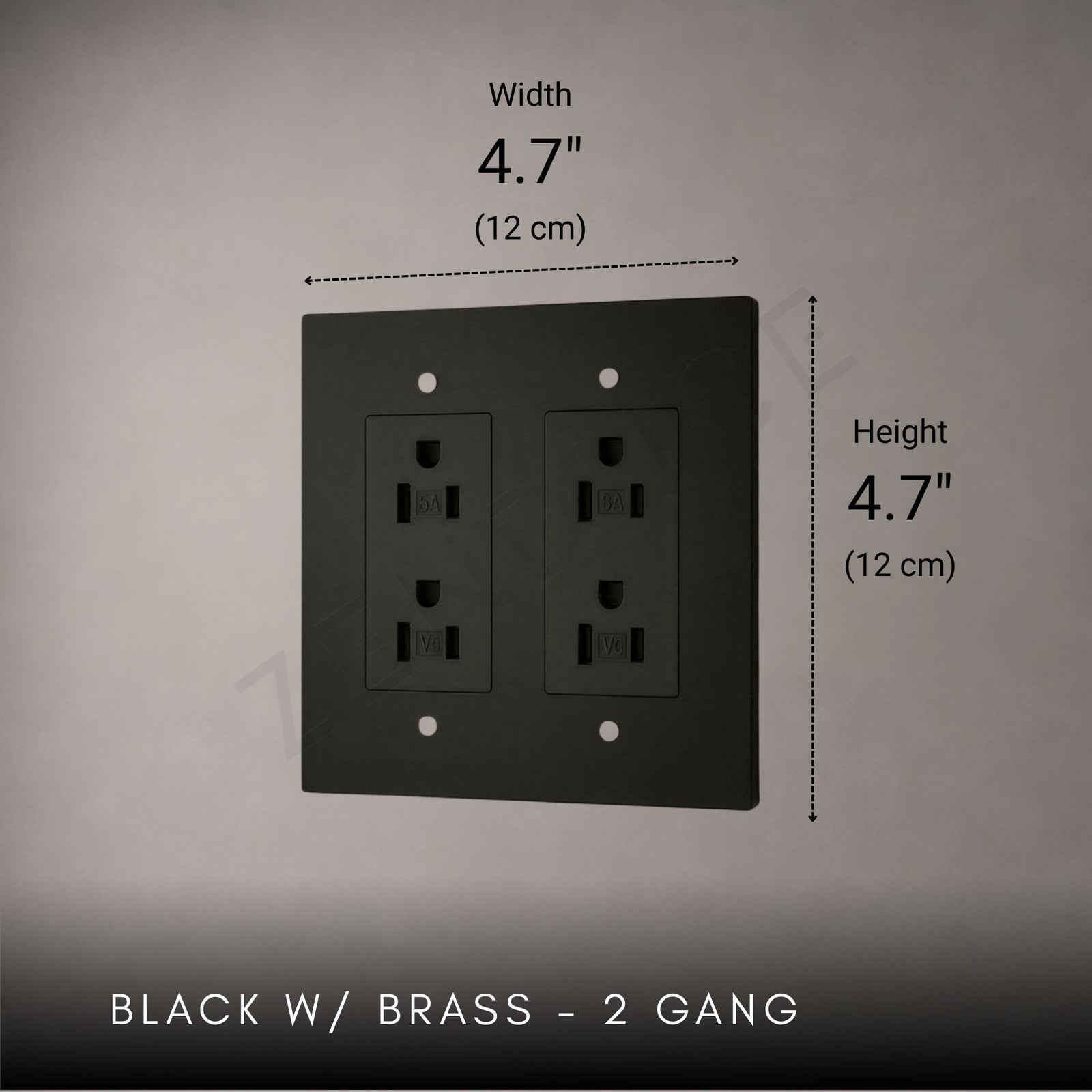 Brass Outlet-Modern Multi-Gang Designer Wall Outlet-ZENDUCE