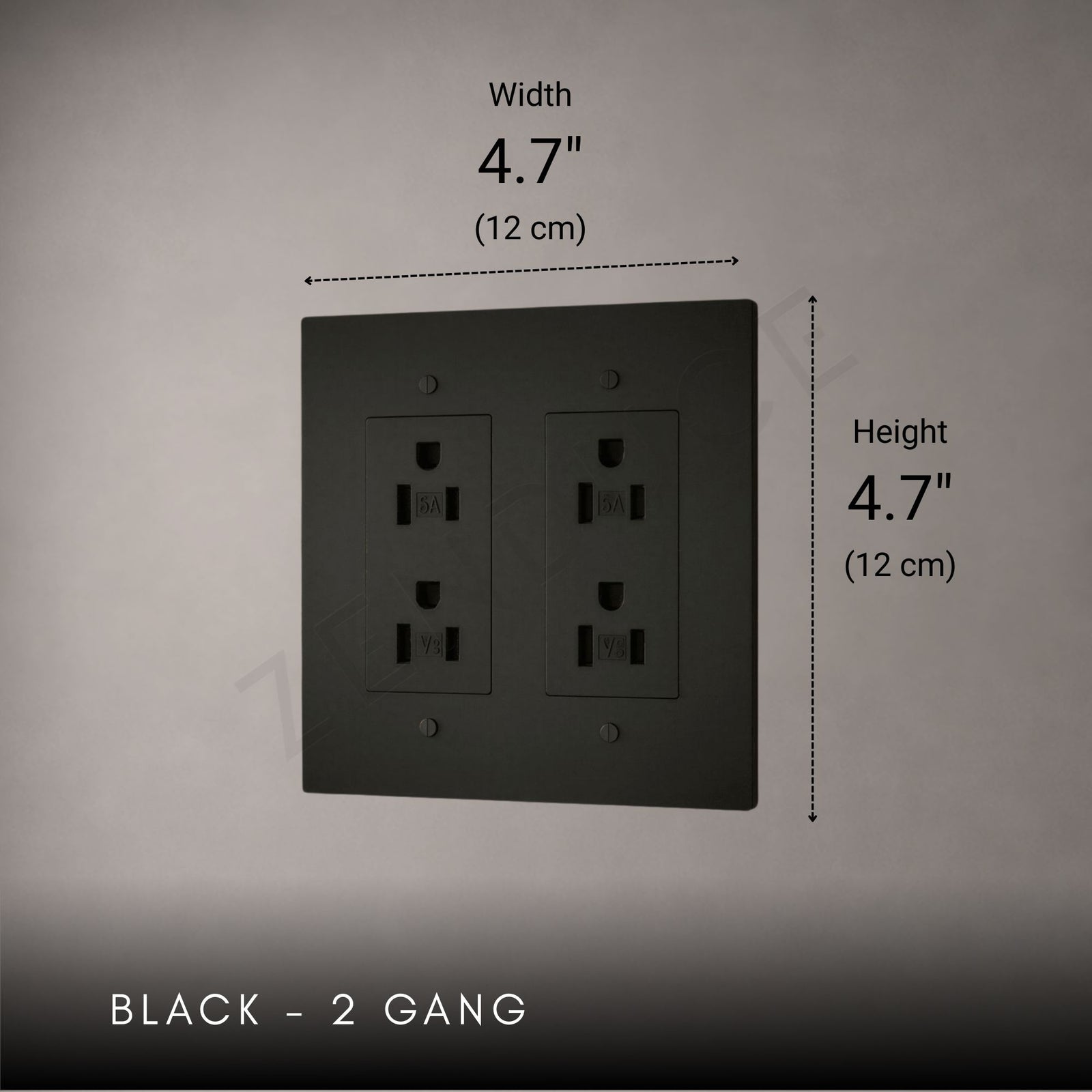 Brass Outlet-Modern Multi-Gang Designer Wall Outlet-ZENDUCE