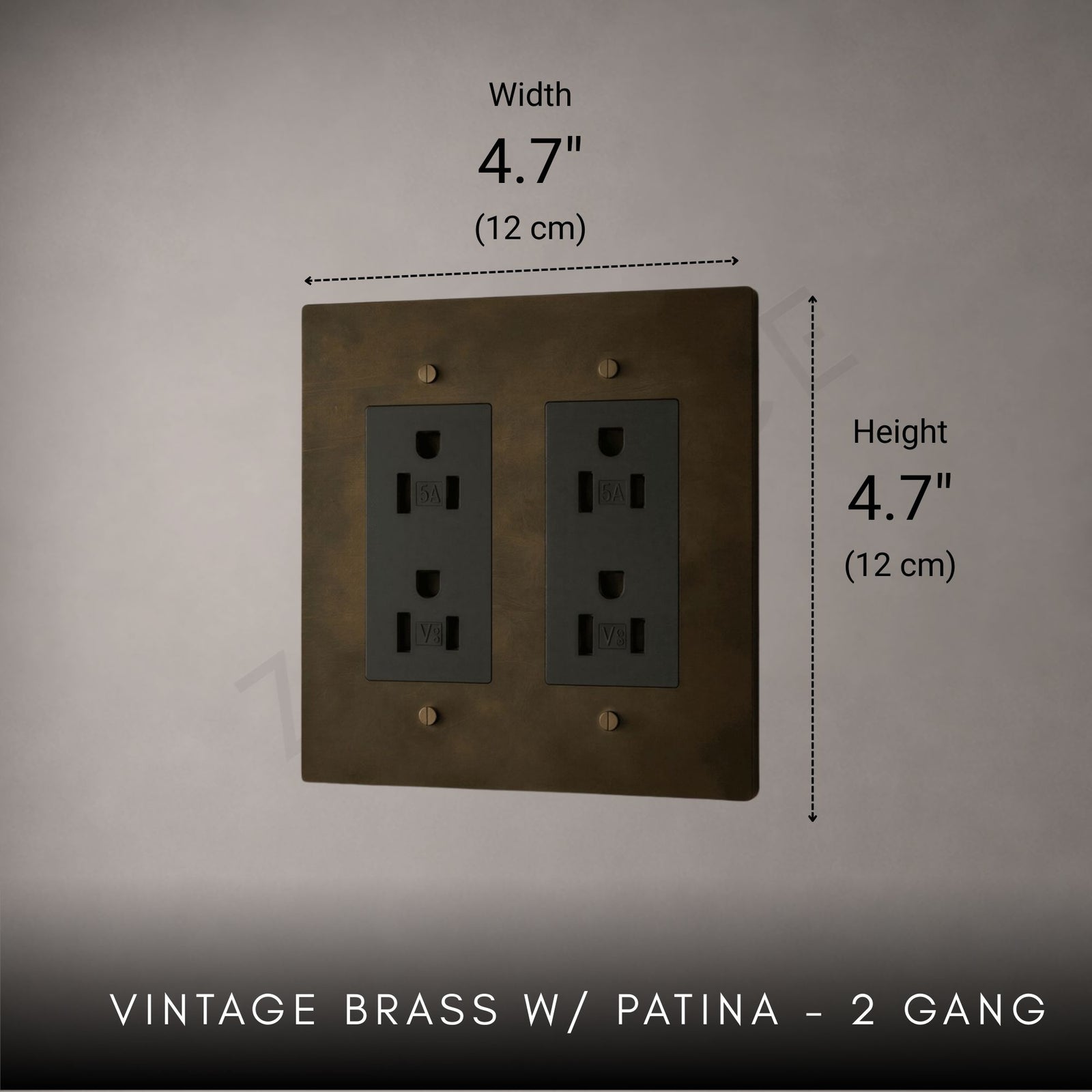 Brass Outlet-Modern Multi-Gang Designer Wall Outlet-ZENDUCE