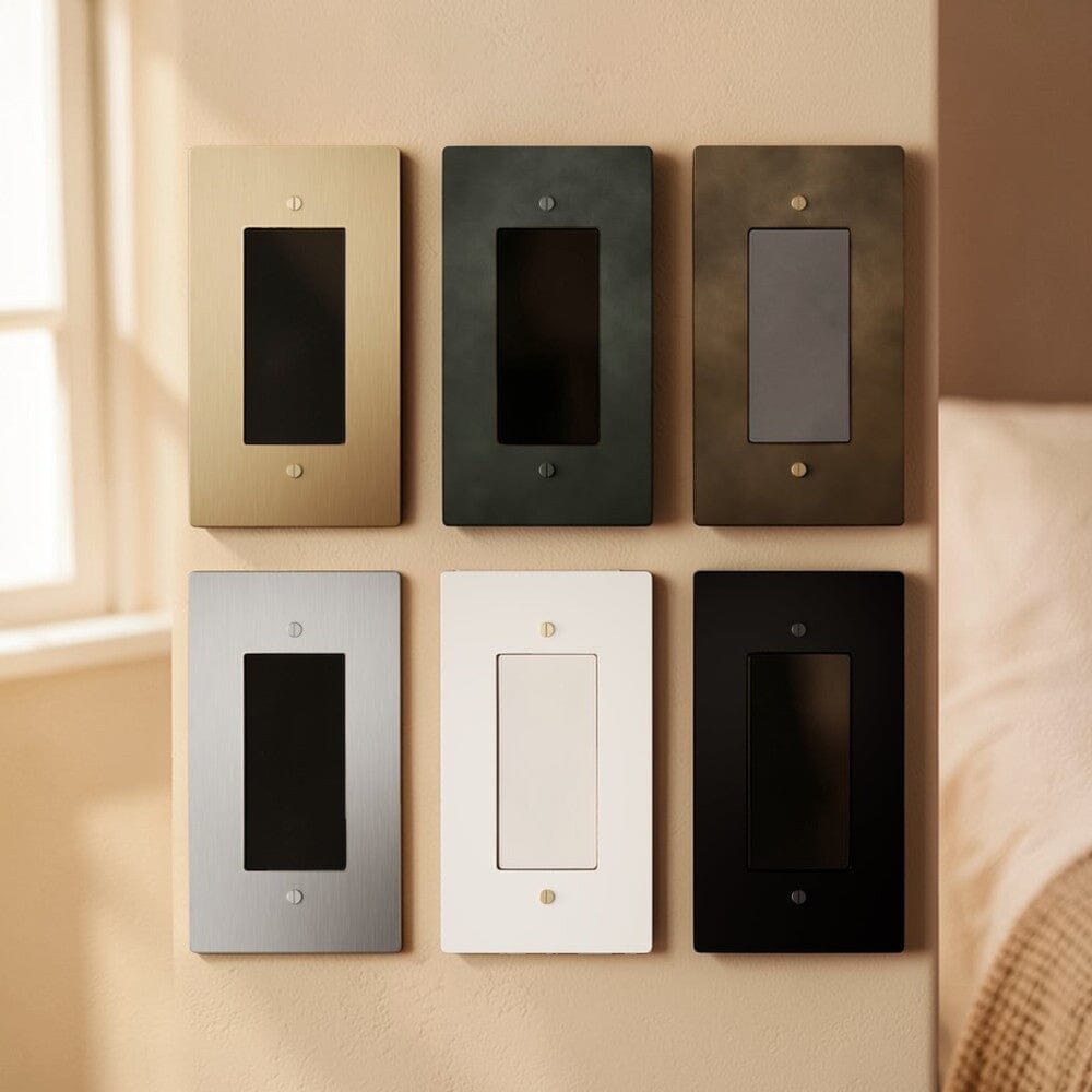 Brass Plate 6-Piece Sample Kit-Premium Brass Wall Plate 6-Piece Finish Sample Kit-ZENDUCE