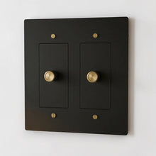 Brass Rotary Light Switch-Modern Rotary LED Dimmer Wall Switch (1–5 Gang)-ZENDUCE