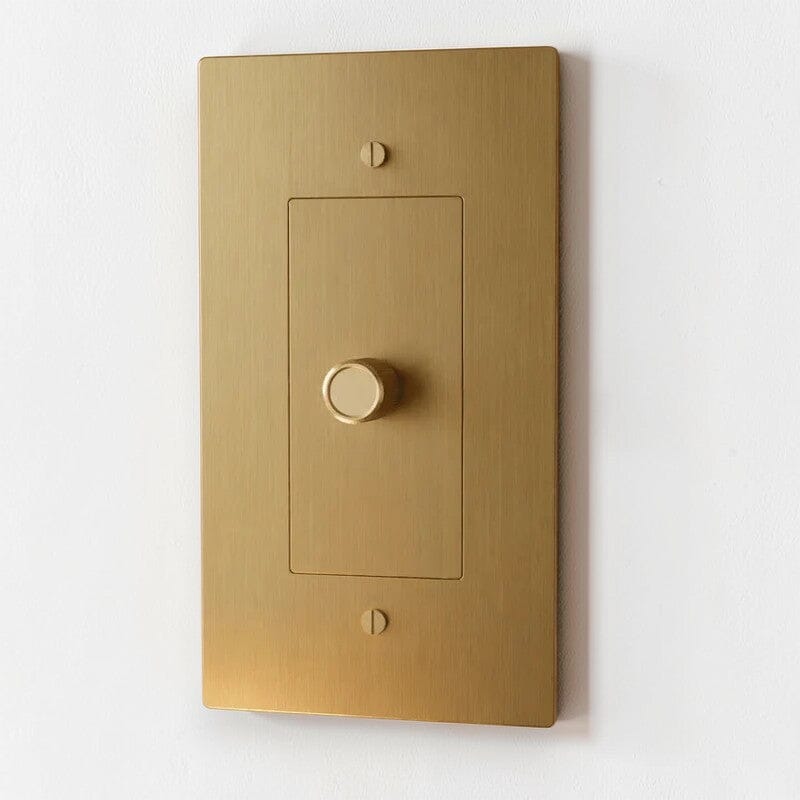 Brass Rotary Light Switch-Modern Rotary LED Dimmer Wall Switch (1–5 Gang)-ZENDUCE