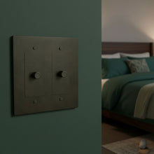 Brass Rotary Light Switch-Modern Rotary LED Dimmer Wall Switch (1–5 Gang)-ZENDUCE